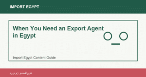 When You Need an Export Agent in Egypt - Import Egypt