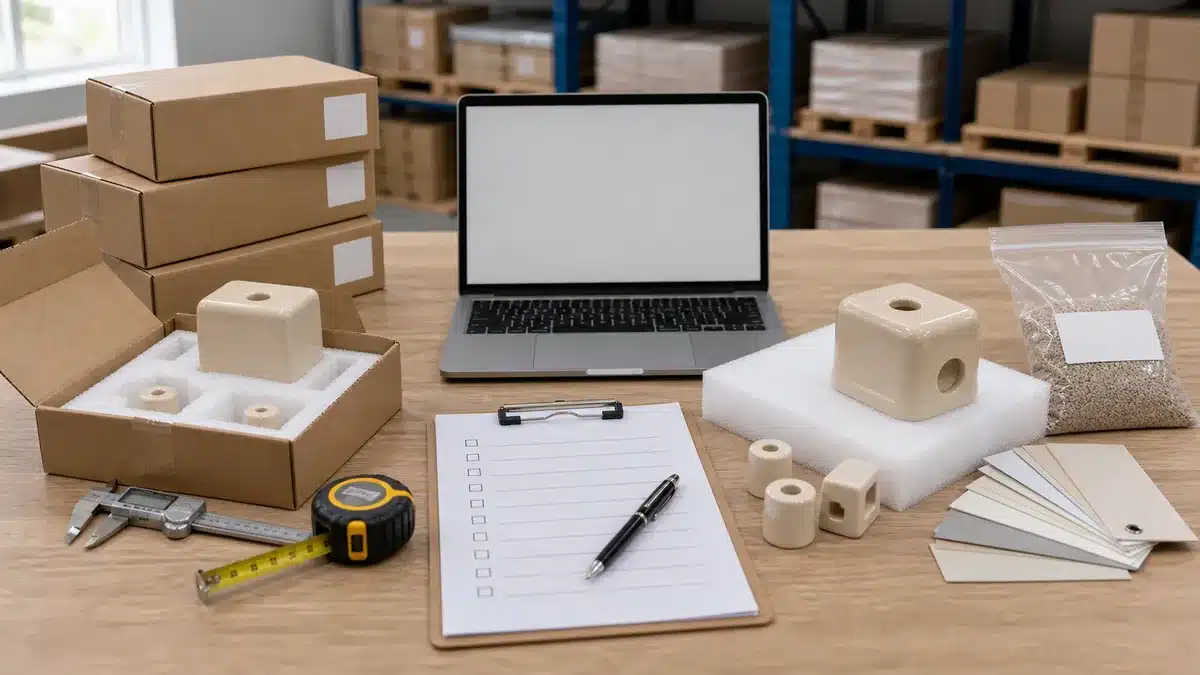 Sample approval workflow before a production order | منتجات مصرية عالية الجودة Real buyer review scene for sample approval before a production order