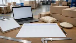 Real buyer-review workspace for evidence for a production schedule
