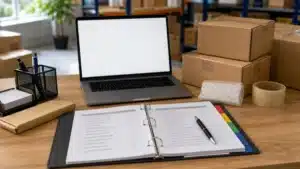 مشهد واقعي لمراجعة قائمة إعداد المورد ضمن ملف مشتري قبل الاستيراد