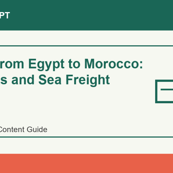 Import from Egypt to Morocco: Products and Sea Freight - Import Egypt