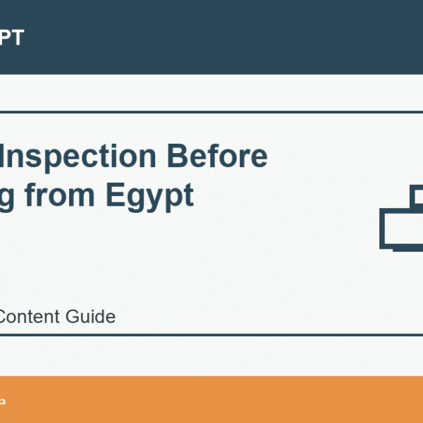 Quality Inspection Before Shipping from Egypt - Import Egypt
