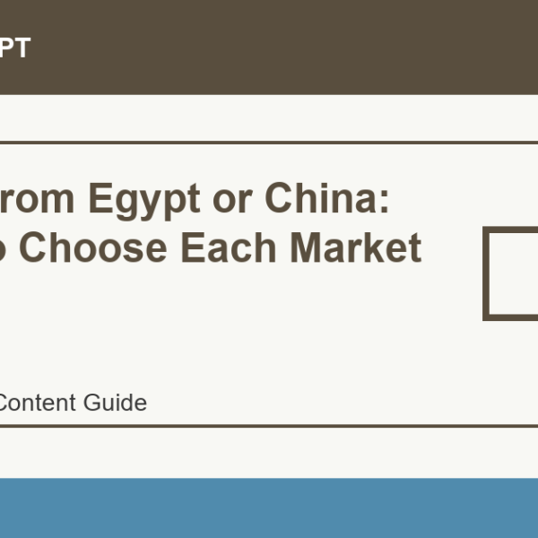 Import from Egypt or China: When to Choose Each Market - Import Egypt