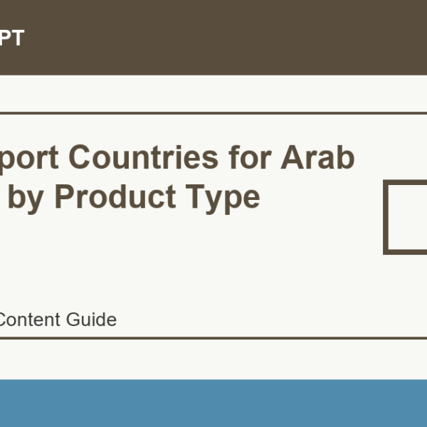 Best Import Countries for Arab Traders by Product Type - Import Egypt