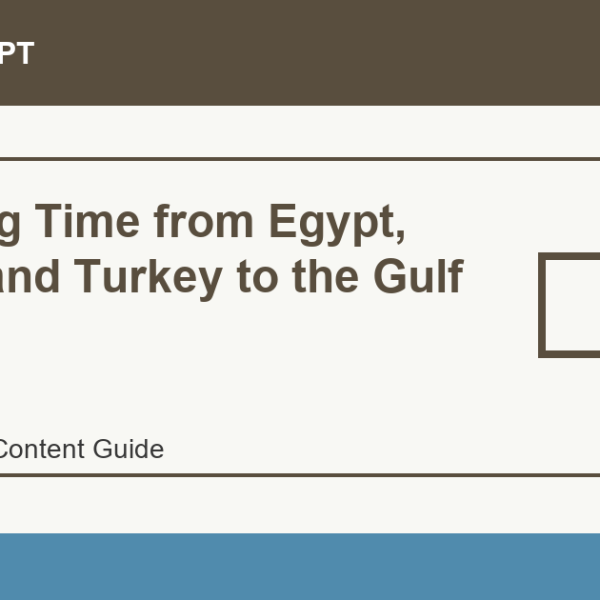 Shipping Time from Egypt, China, and Turkey to the Gulf - Import Egypt