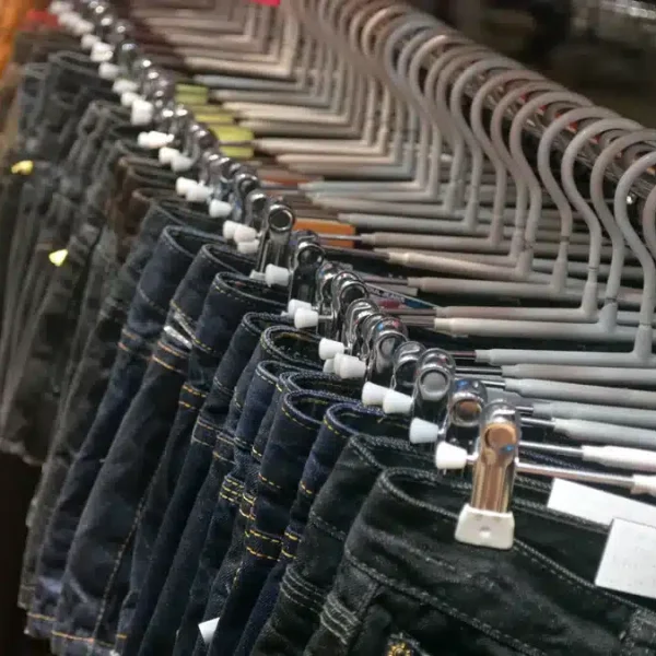 Real buyer review scene for ready-made garments samples