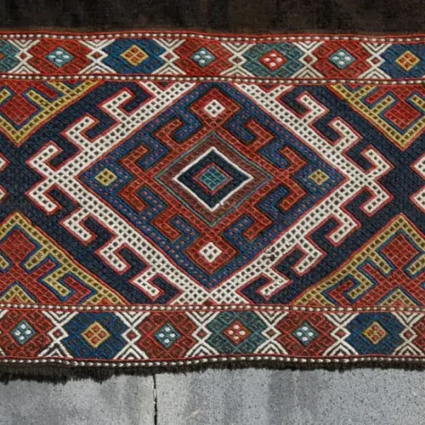 Real buyer review scene for carpets and rugs samples