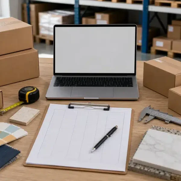 Real buyer review scene for product specification sheet for sourcing from Egypt